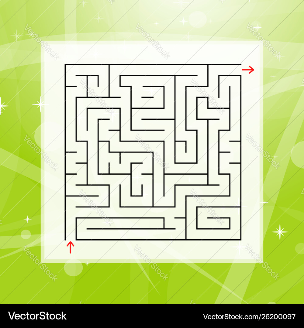 A square labyrinth an interesting and useful game A square labyrinth an interesting and useful game Vector Image