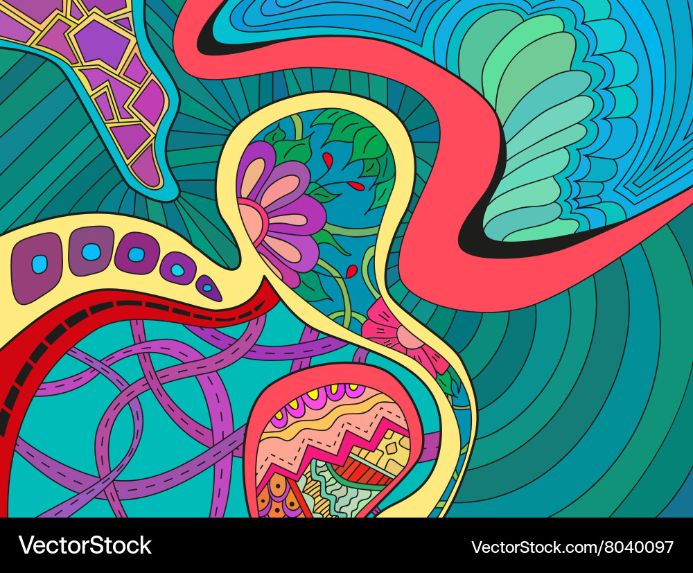 Abstract background with lines arrow wave Vector Image