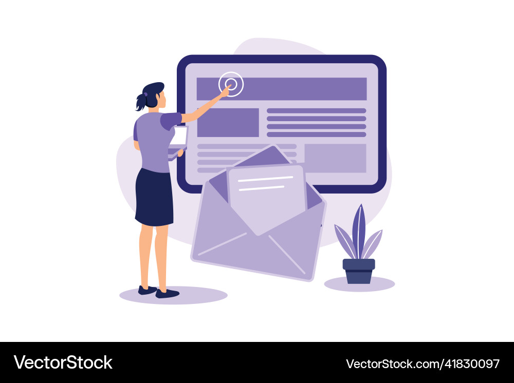 Digital Communication & Connection vector image