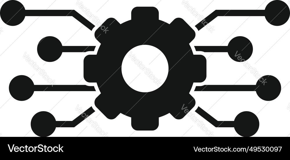 Gear api structure icon simple hosting Gear api structure icon simple hosting vector image