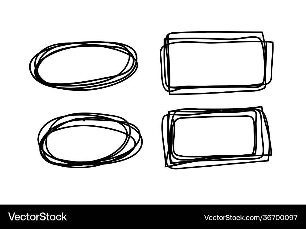 Handgezeichnete Rahmenobjekte für Design Handgezeichnete Rahmenobjekte für Design vektorbild