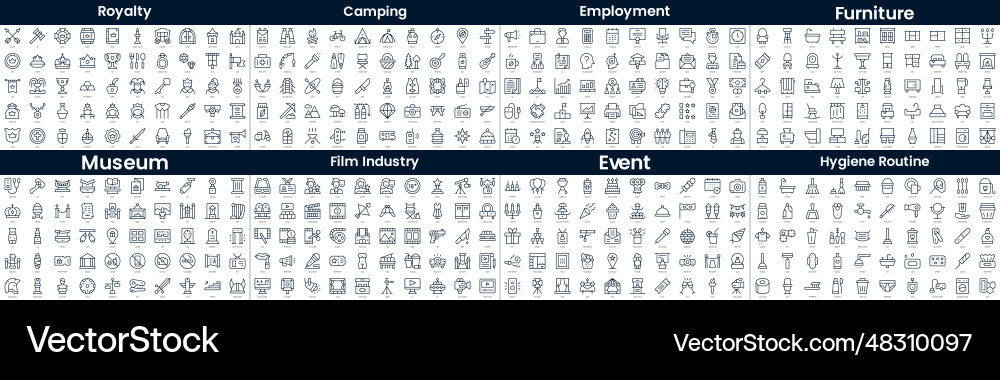 Linear style icons pack in this bundle include Linear style icons pack in this bundle include vector image