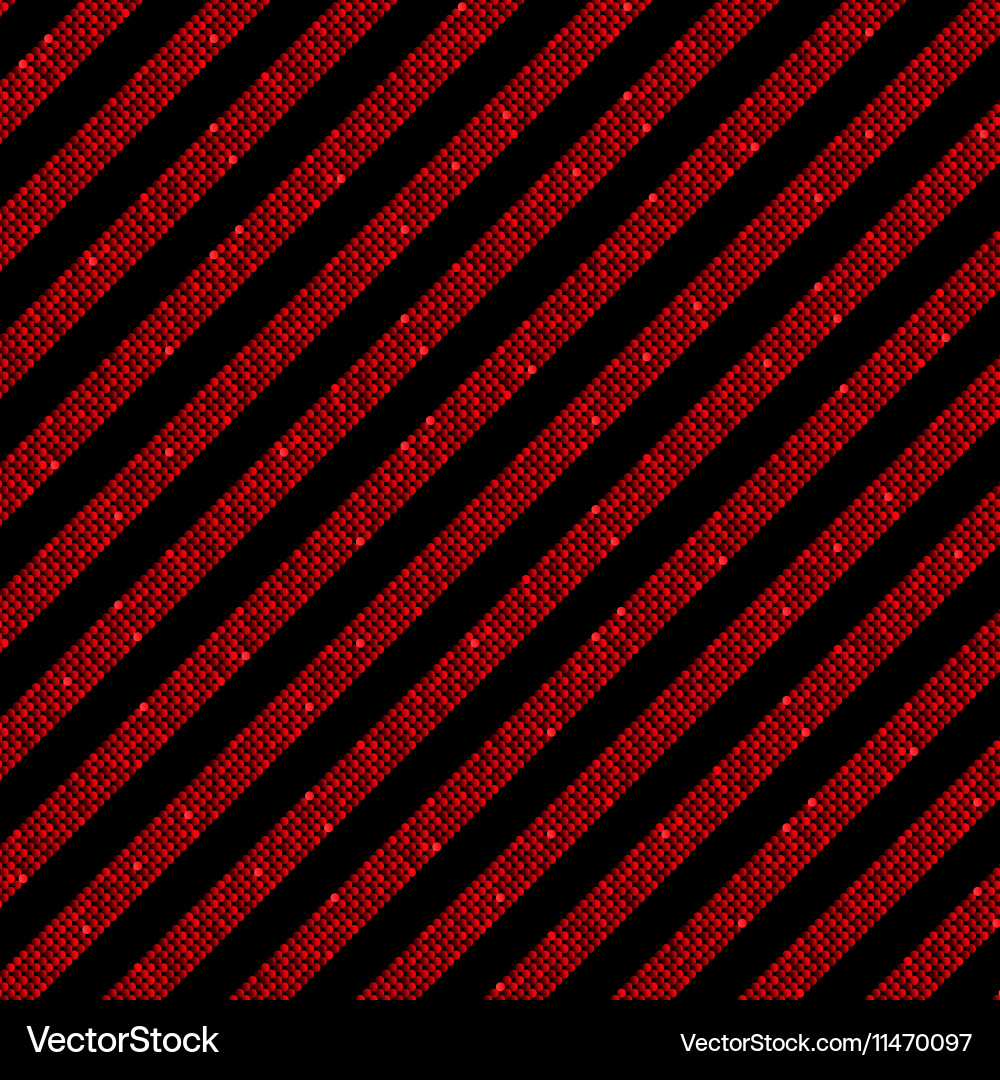 Parallel diagonal lines red sequins stars Vector Image