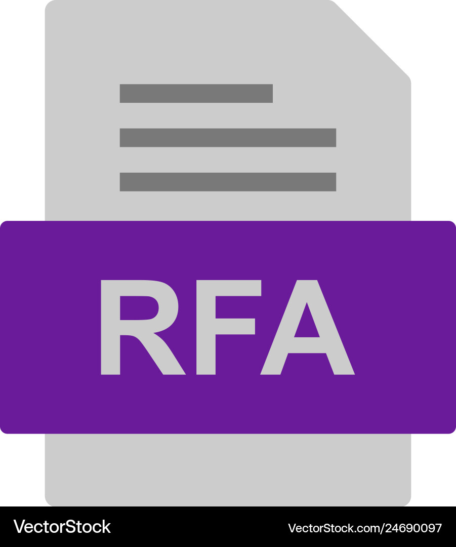 Rfa file document icon vector image