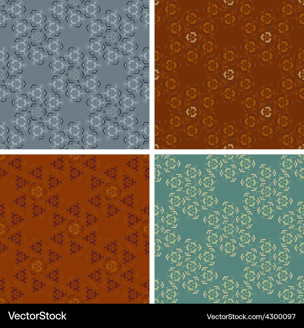 Seamless abstract art pattern set vector image