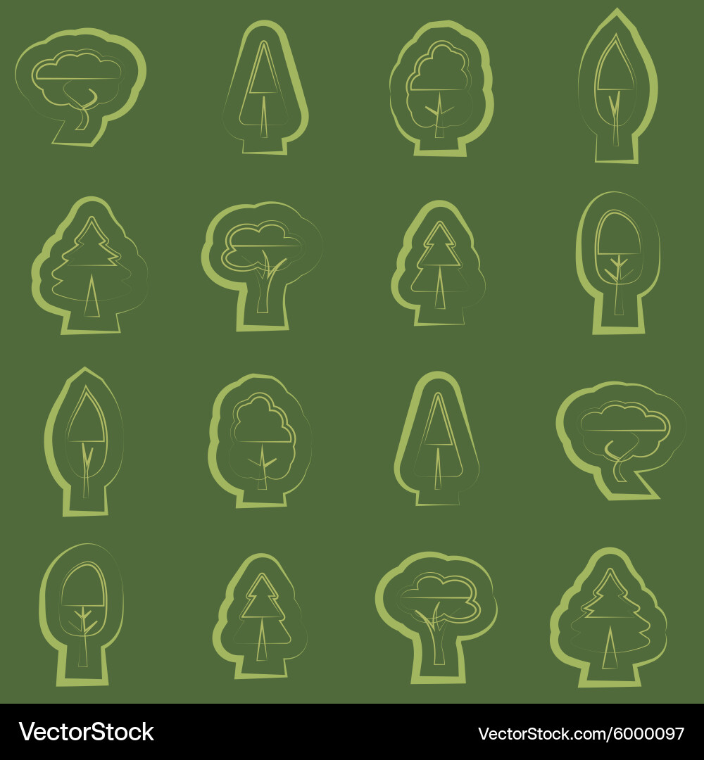 Seamless background with tree Vector Image