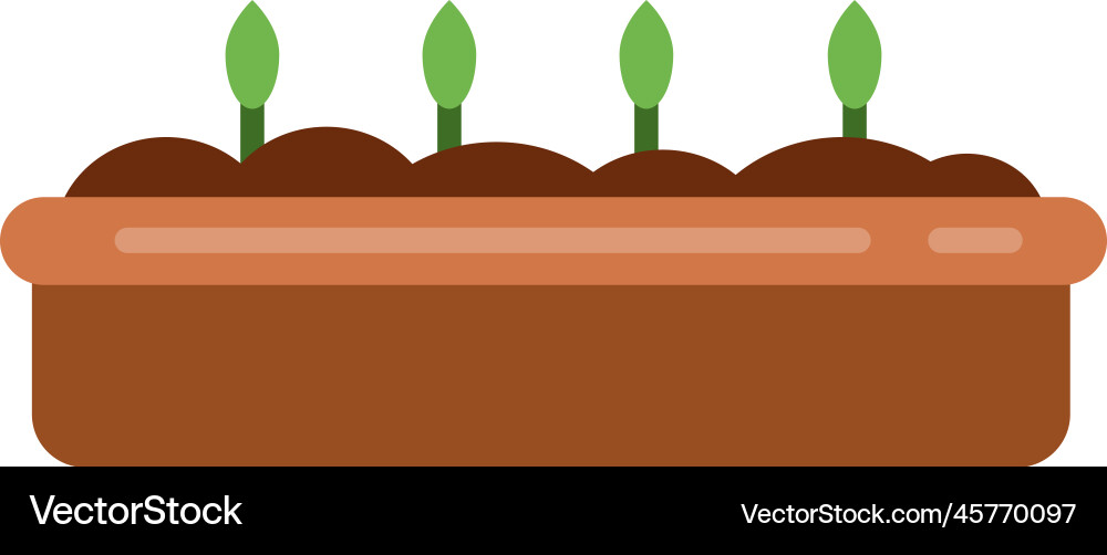 Seedling growing in box color sprouting icon vector image
