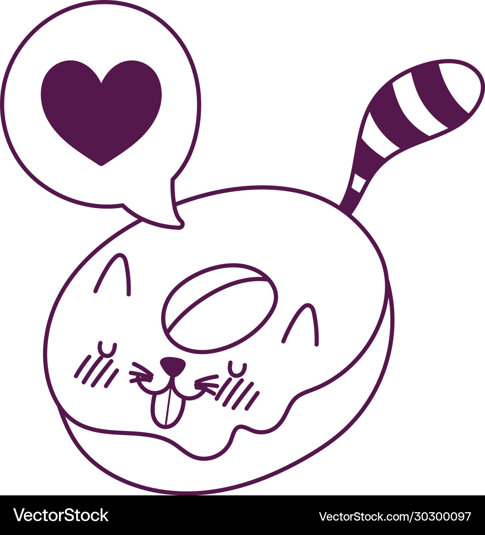Süßes Essen Donut sprechen Blase süß kawaii Cartoon Süßes Essen Donut sprechen Blase süß kawaii Cartoon vektorbild