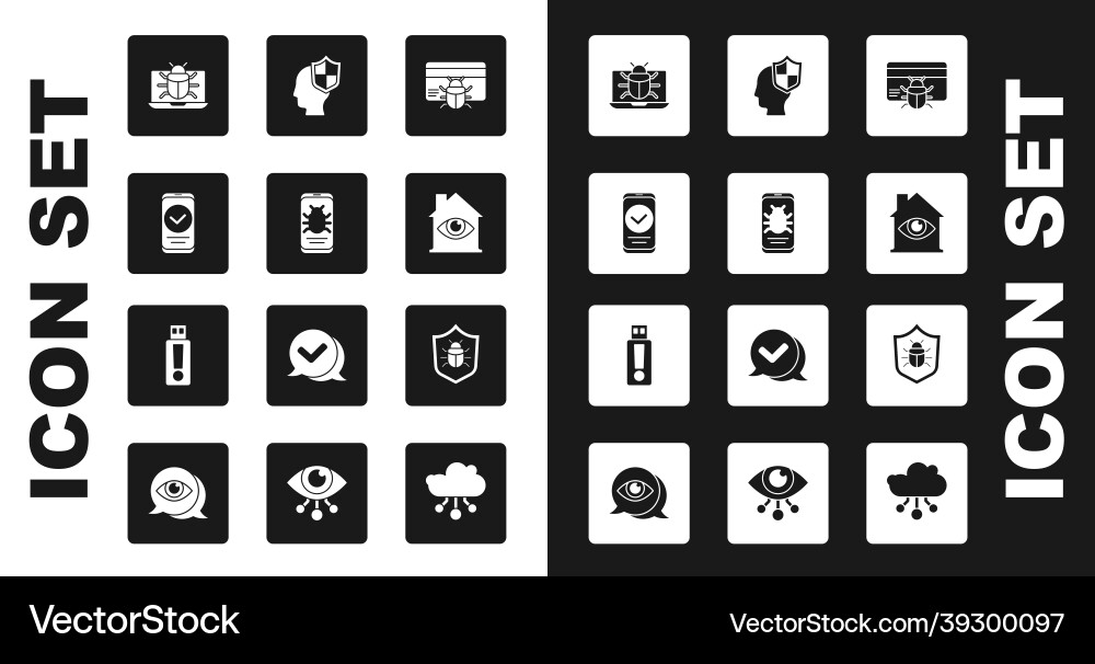 Set system bug in credit card on mobile Set system bug in credit card on mobile vector image