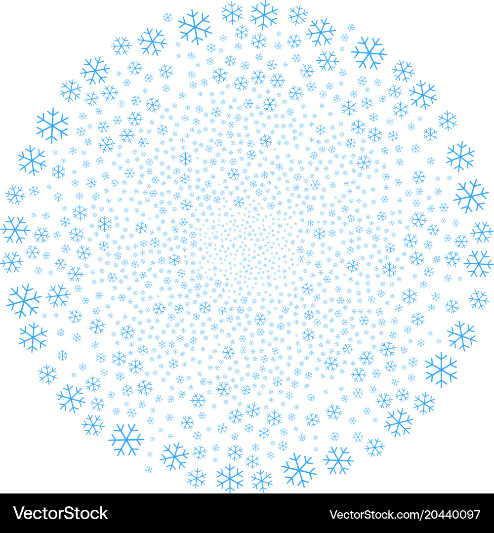 Snowflake swirl rotation vector image