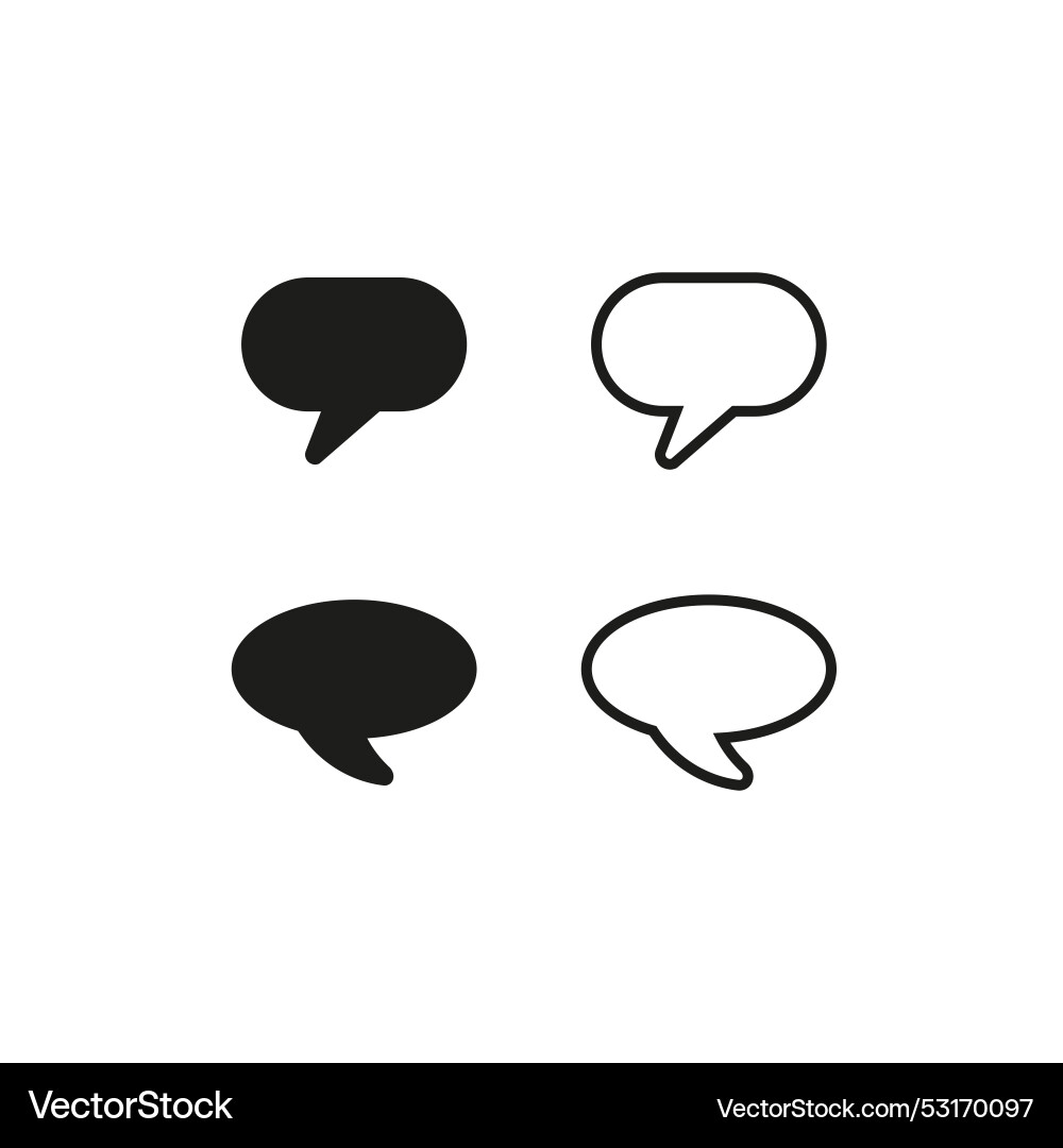 Speech bubbles set dialogue icons collection Vector Image