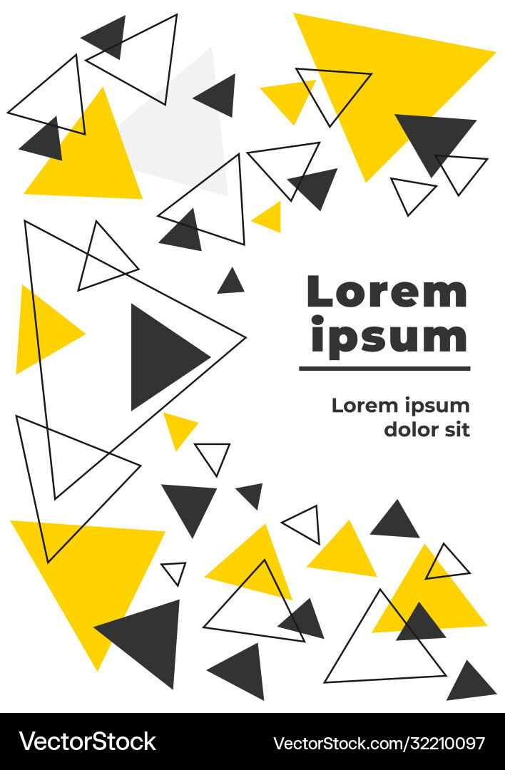 Triangle geometric abstract background with copy vector image