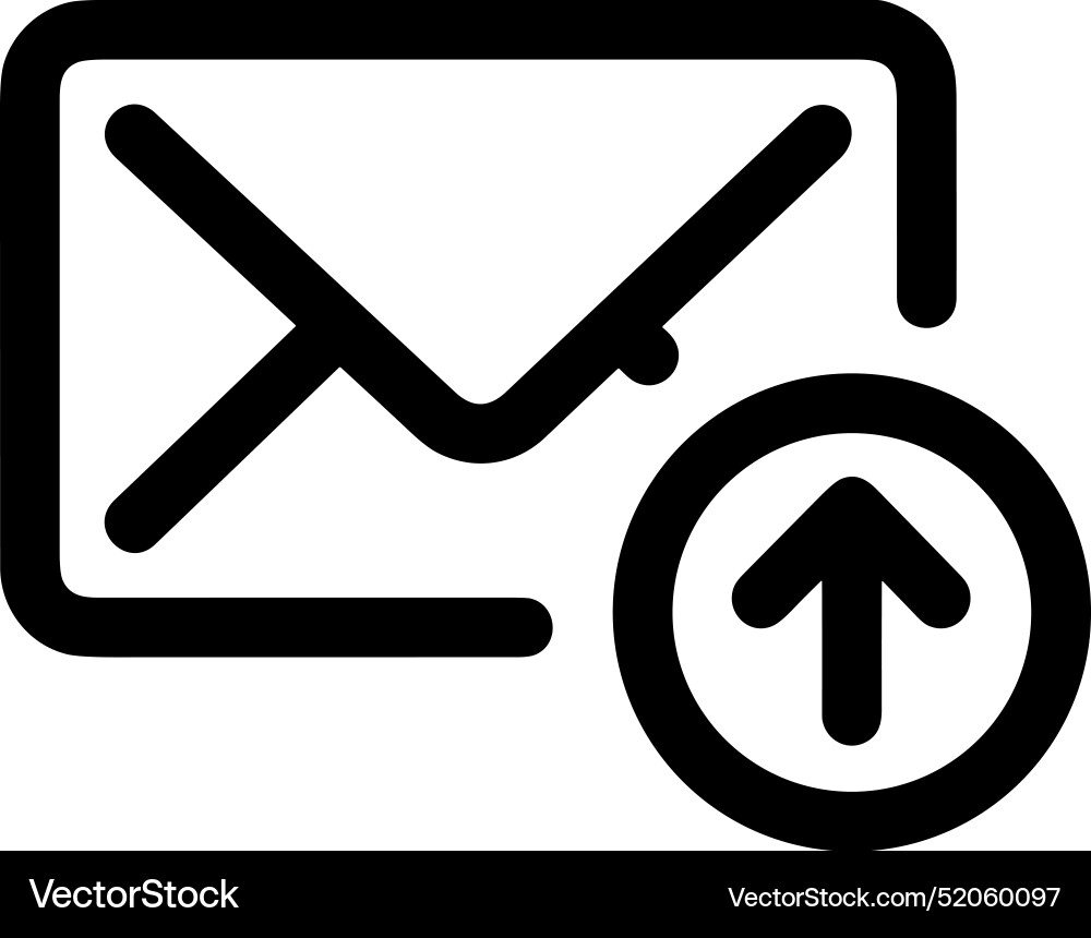 Upload outline icon symbol image Upload outline icon symbol image Vector Image