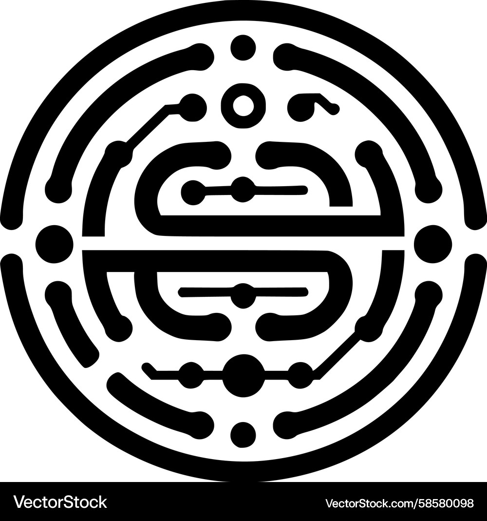 Abstract Circuit Pattern Vector Image