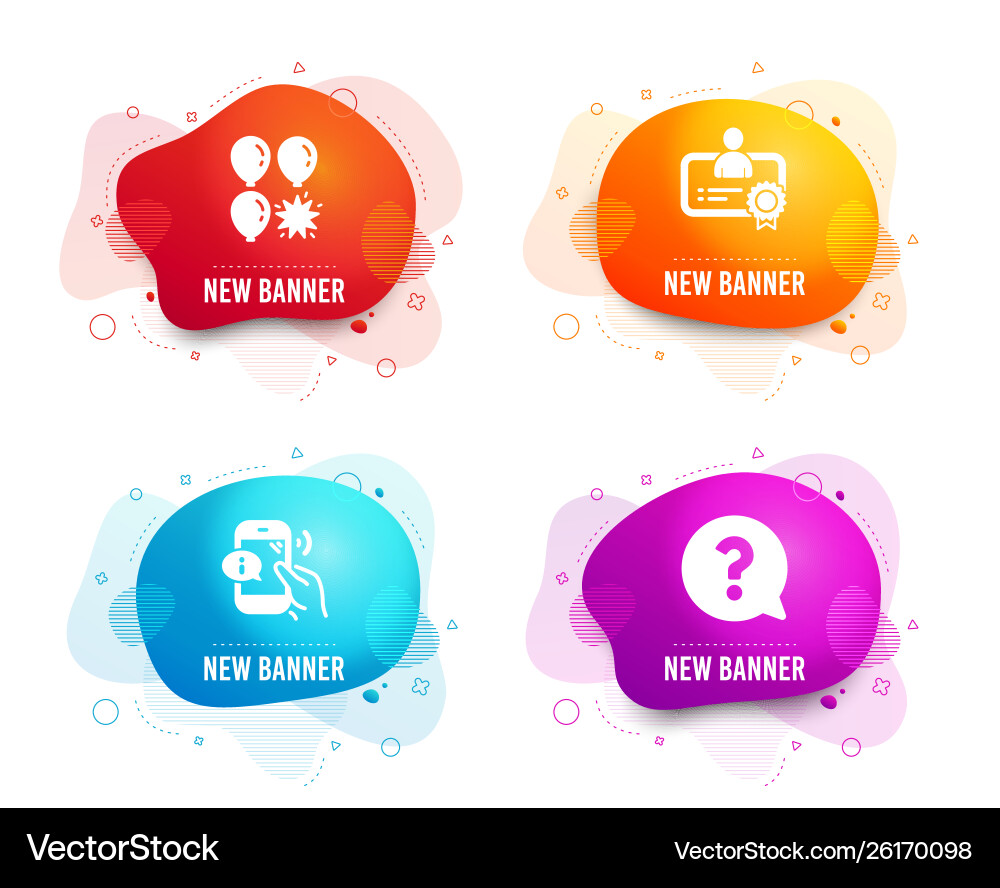 Call center certificate and balloon dart icons Call center certificate and balloon dart icons vector image