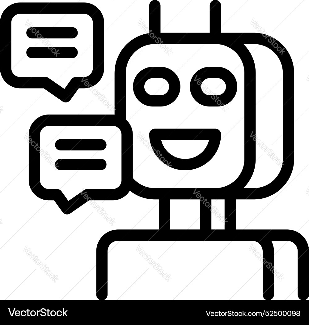 Chatbot having a conversation using speech bubbles Chatbot having a conversation using speech bubbles vector image