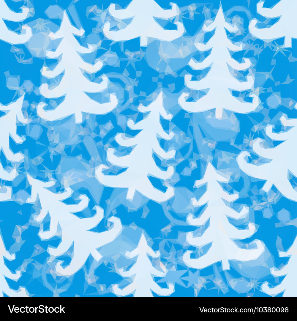 Christmas pattern with fir trees Vector Image