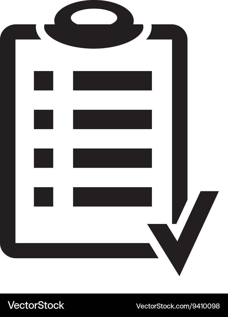 Clipboard with Checklists - Action Plan Icon vector image