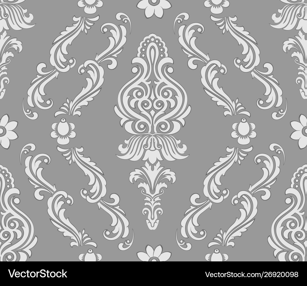 Damask seamless pattern element classical Damask seamless pattern element classical vector image