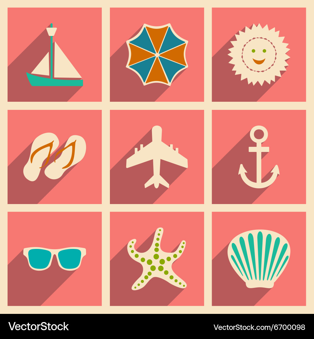 Flat with shadow concept and mobile application vector image