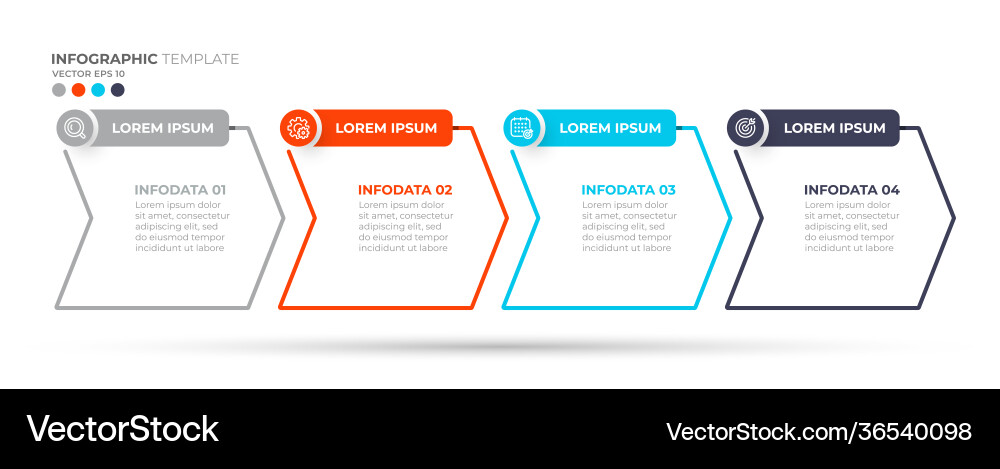 Infographic thin line design elements with arrow Infographic thin line design elements with arrow vector image