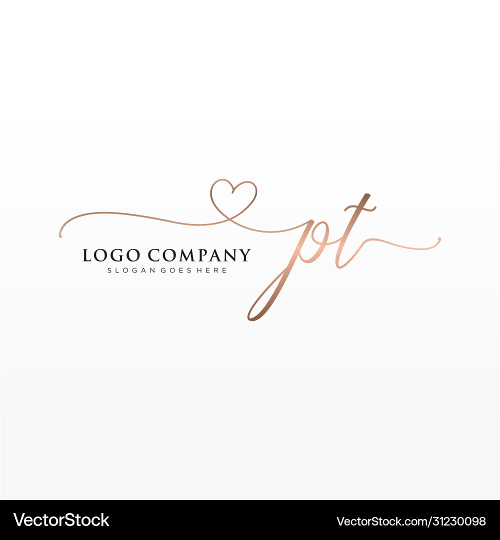 Initial pt Schönheit Monogramm und elegantes Logo Design Initial pt Schönheit Monogramm und elegantes Logo Design vektorbild