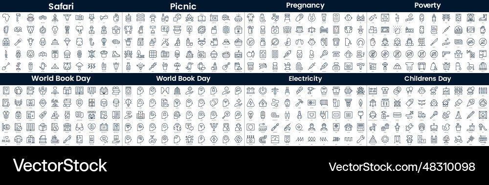Linear style icons pack in this bundle include Linear style icons pack in this bundle include vector image