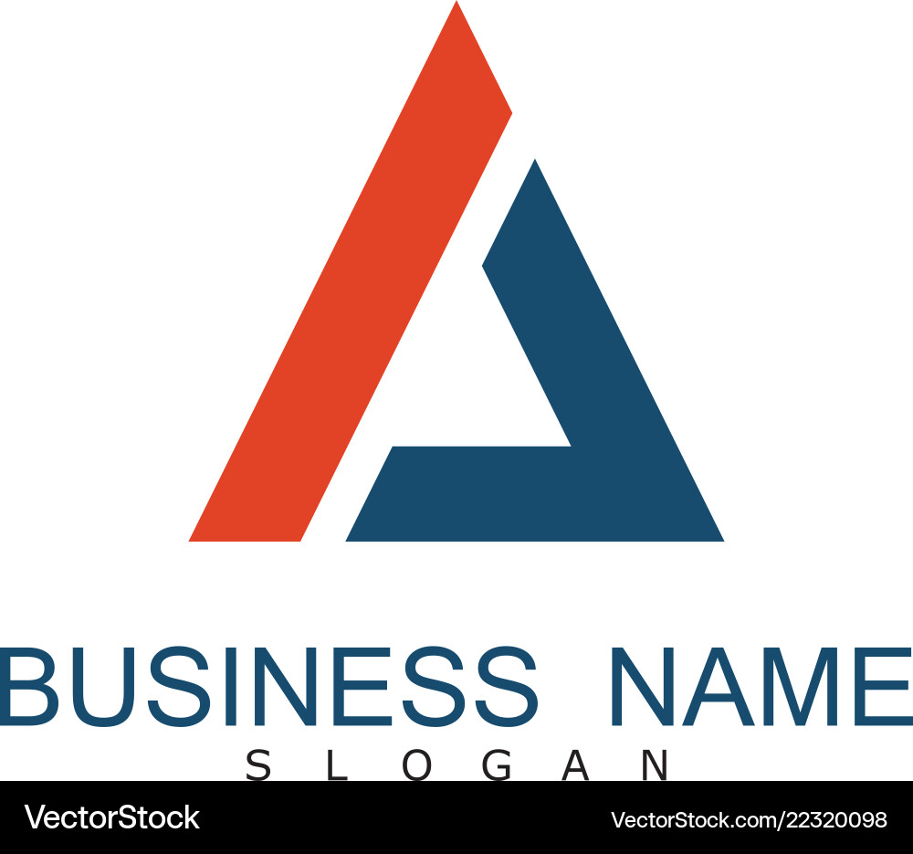 Modern Geometric Business Triangle Logo vector image