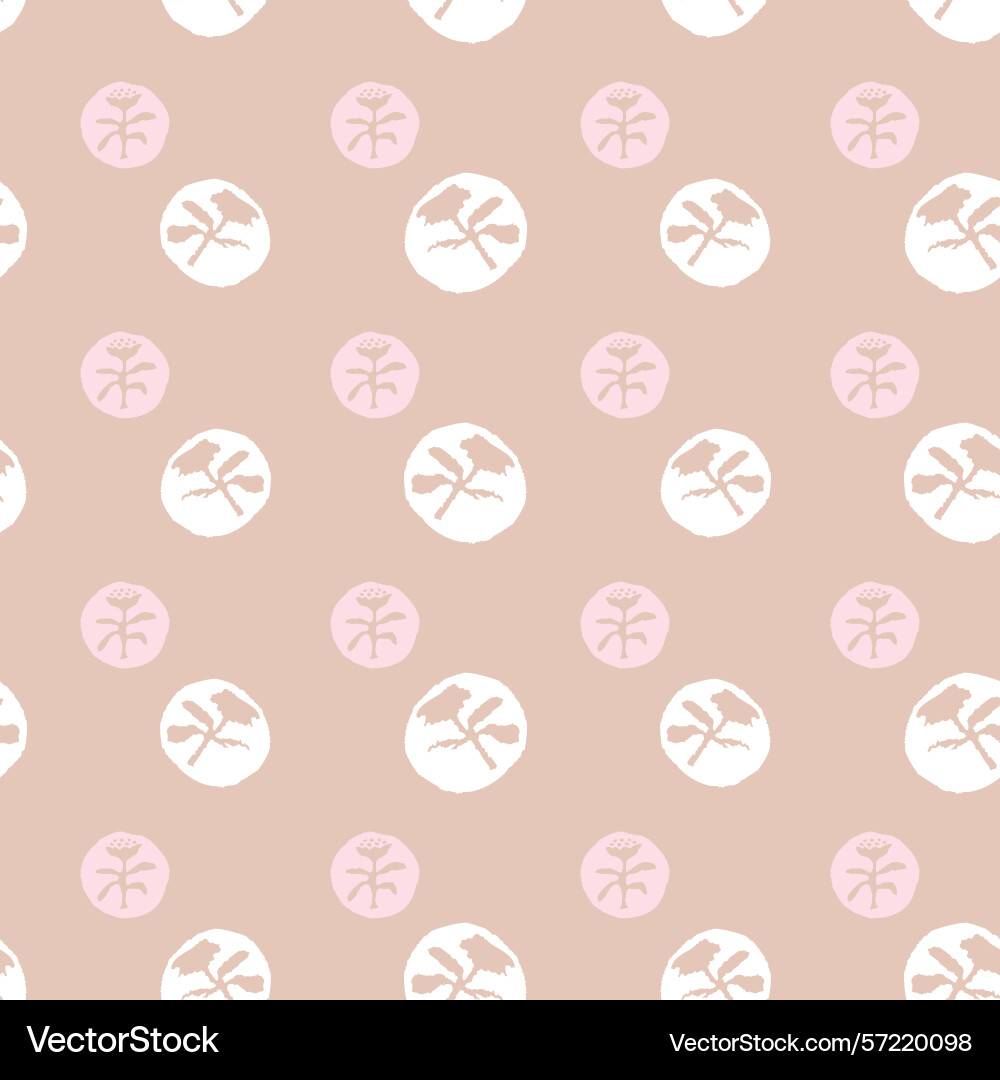 Polka dot blockprint seamless pattern Polka dot blockprint seamless pattern vector image