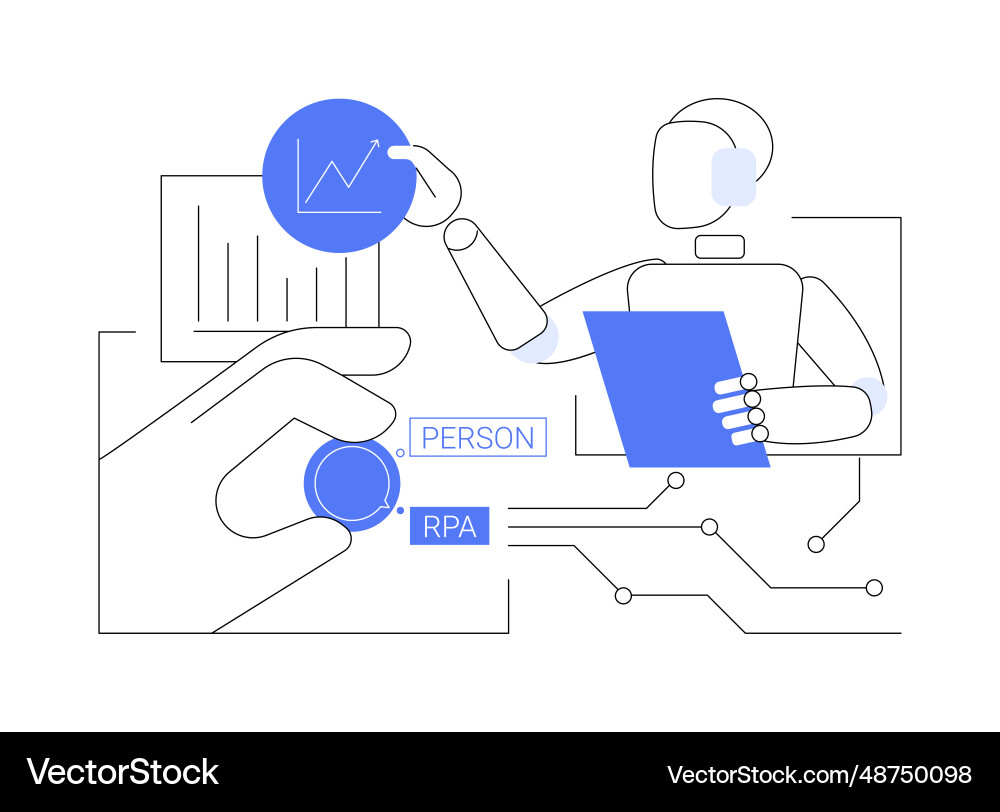 Robotic process automation abstract concept vector image