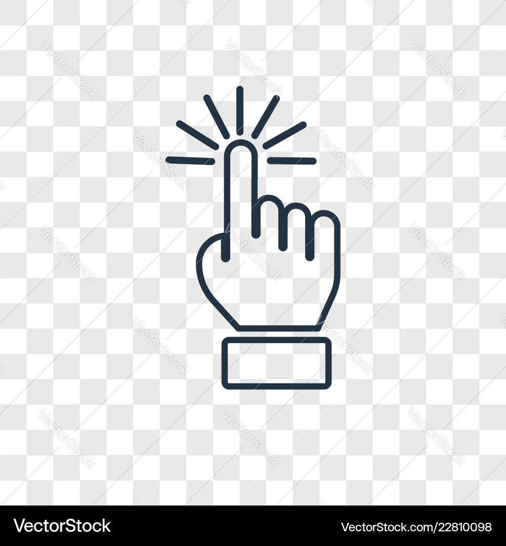 Select concept linear icon isolated Select concept linear icon isolated Vector Image
