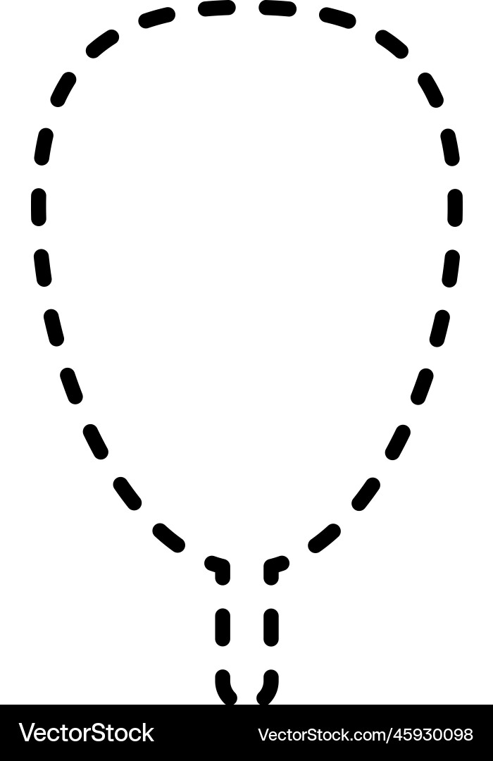 Tracing lines dotted tree outline shape Tracing lines dotted tree outline shape vector image