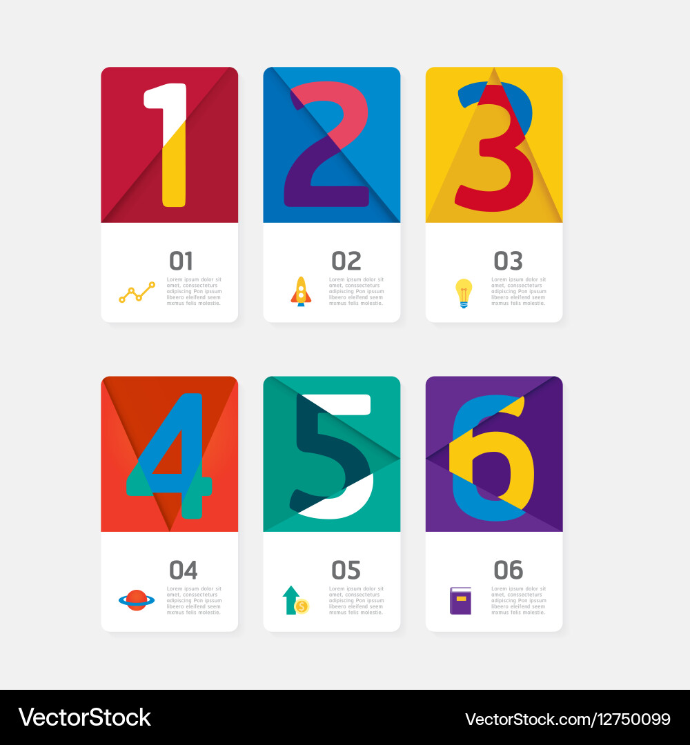 Business data process chart abstract of colourful Vector Image