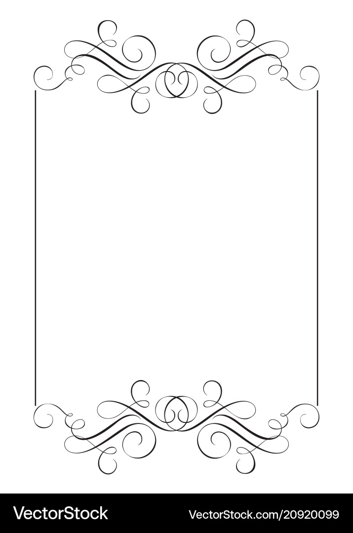 Elegant Floral Border Frame vector image