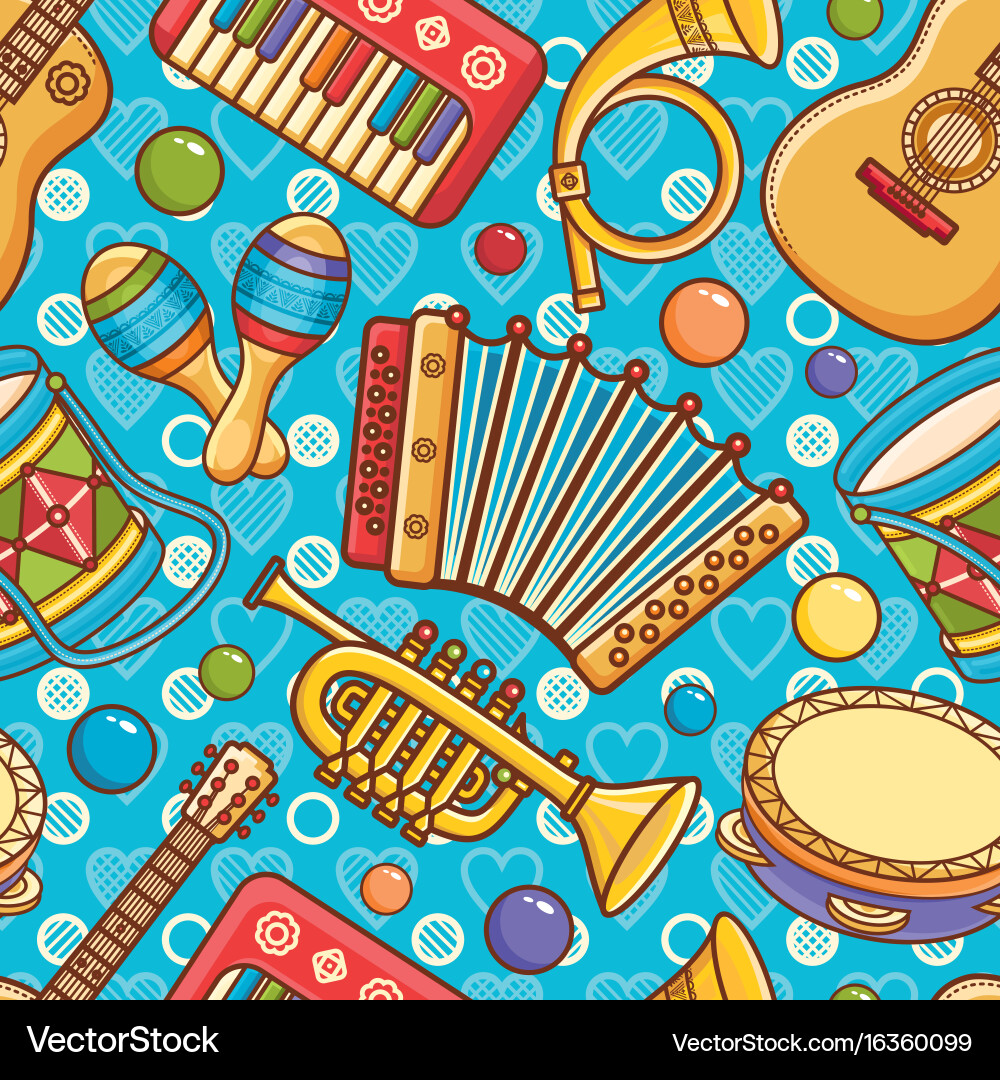 Kid toy seamless pattern design element vector image