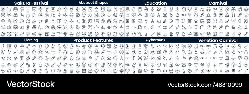 Linear style icons pack in this bundle include Linear style icons pack in this bundle include vector image