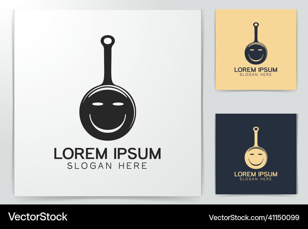 Pan Lächeln Koch Logo Designs Inspiration Pan Lächeln Koch Logo Designs Inspiration vektorbild