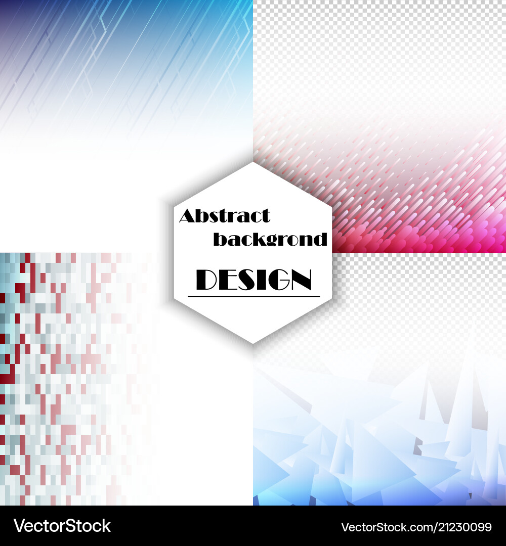 Set of abstract background with geometric elements Set of abstract background with geometric elements vector image
