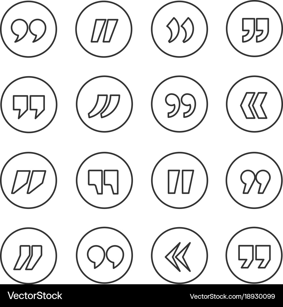 Speech Mark Collection Royalty Free Vector Image