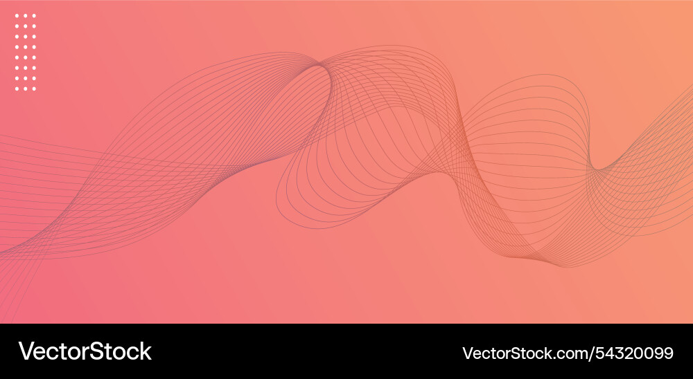 Undulate gradient orange and red lines with blend Vector Image