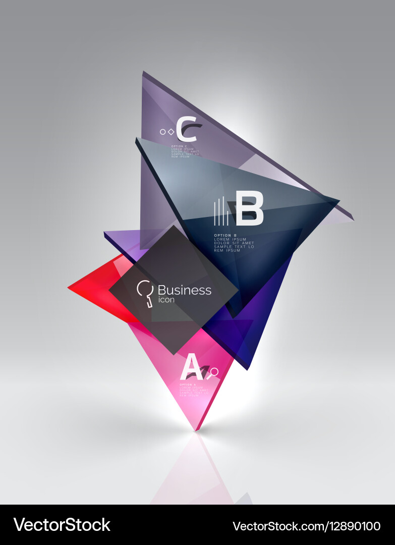 3d triangle abstract background Vector Image