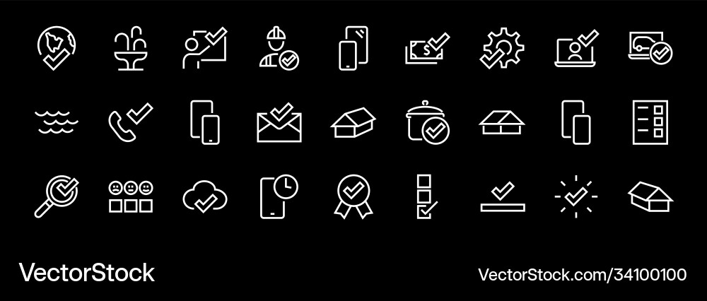 A simple set claim related icon lines A simple set claim related icon lines vector image