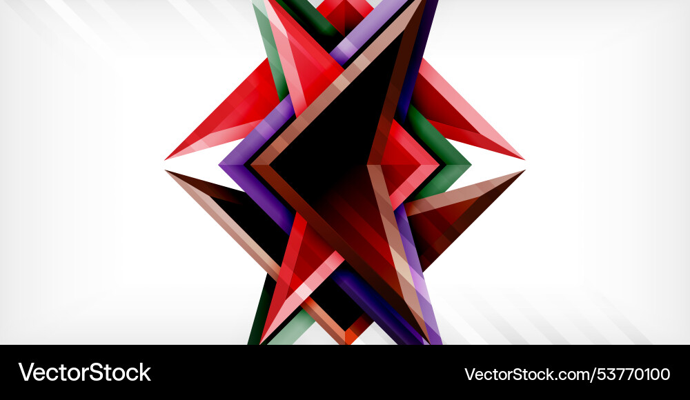 Abstract background color triangles and arrows Vector Image