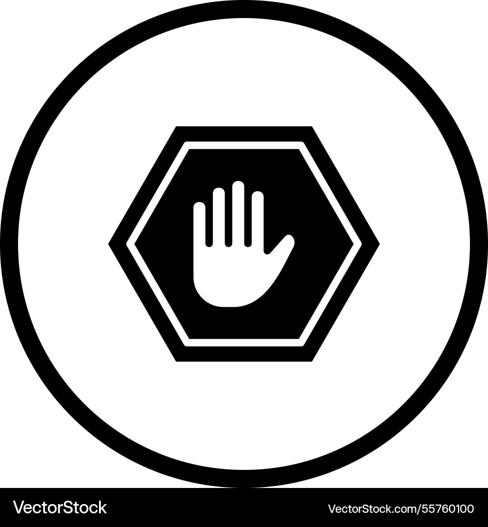Ad block icon design Vector Image