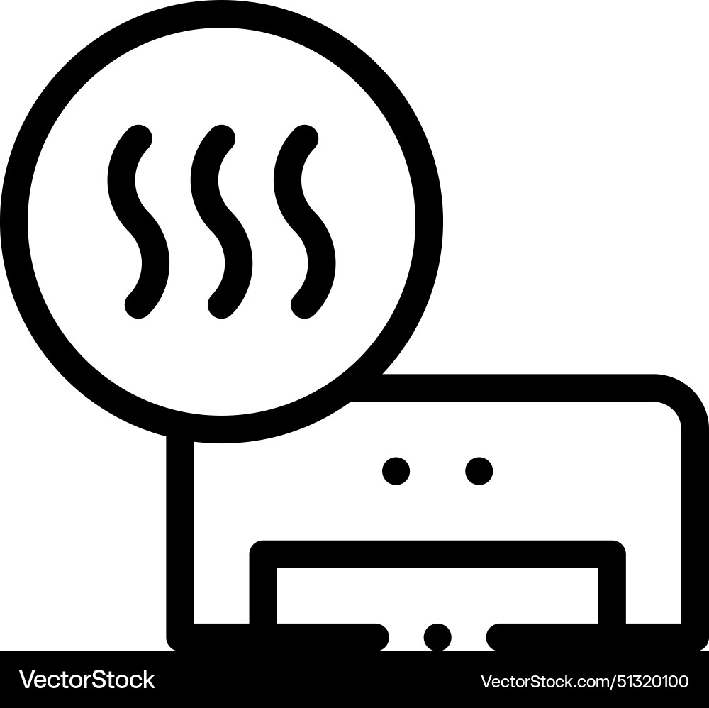 Air conditioner icon thin linear style design Vector Image