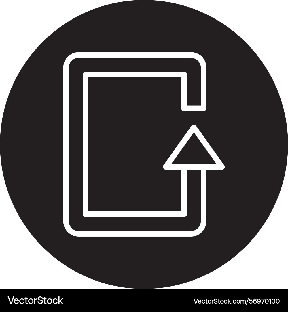 Arrow loop up glyph style icon design Vector Image