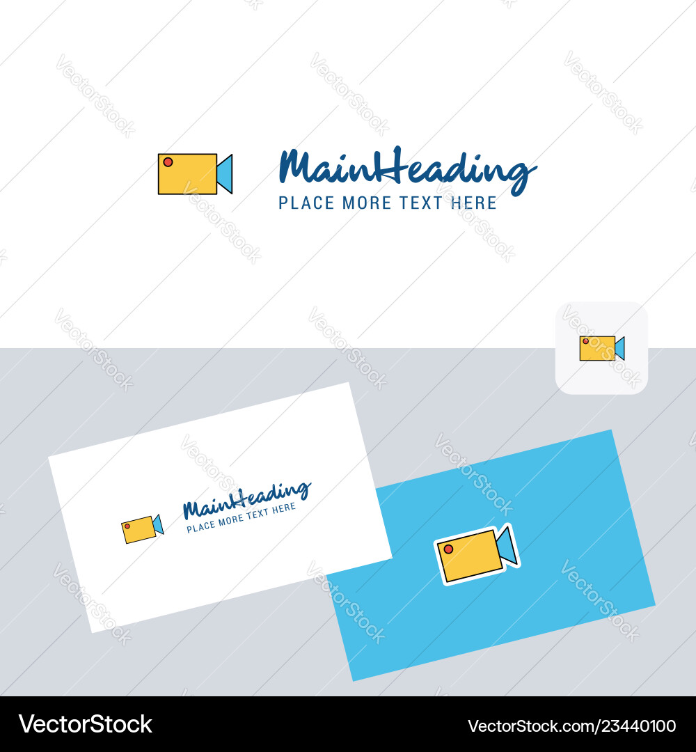 Camcoder logotype with business card template Camcoder logotype with business card template Vector Image