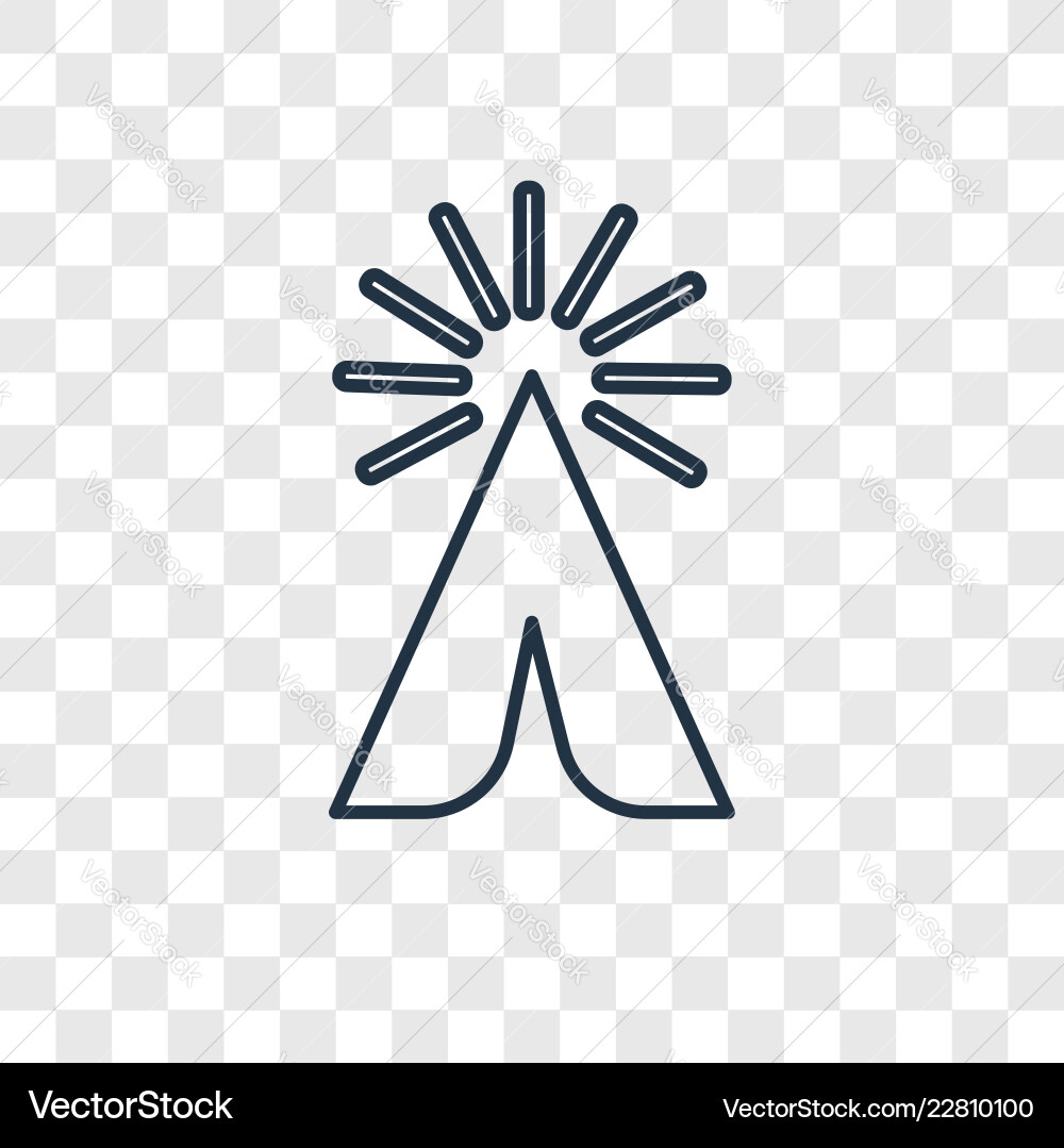 Click concept linear icon isolated on transparent Click concept linear icon isolated on transparent vector image