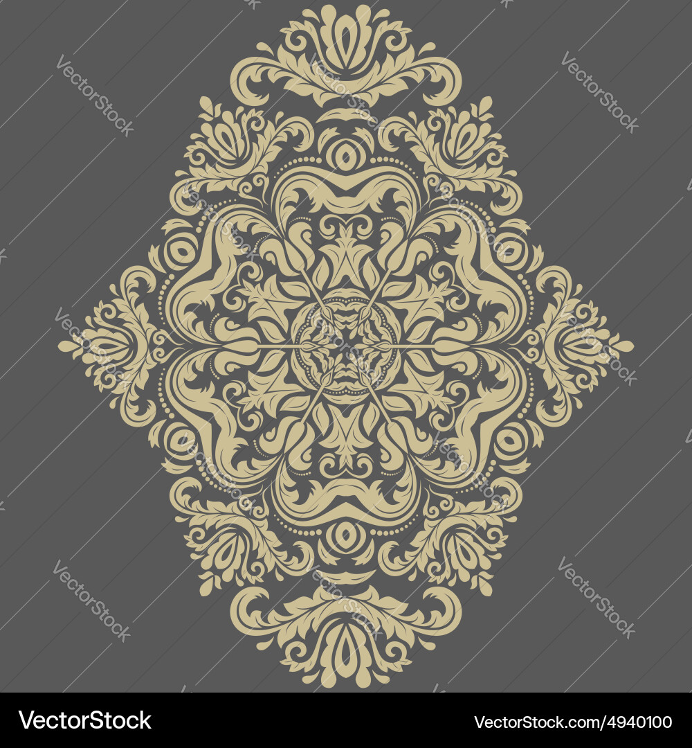 Damask orient pattern vector image
