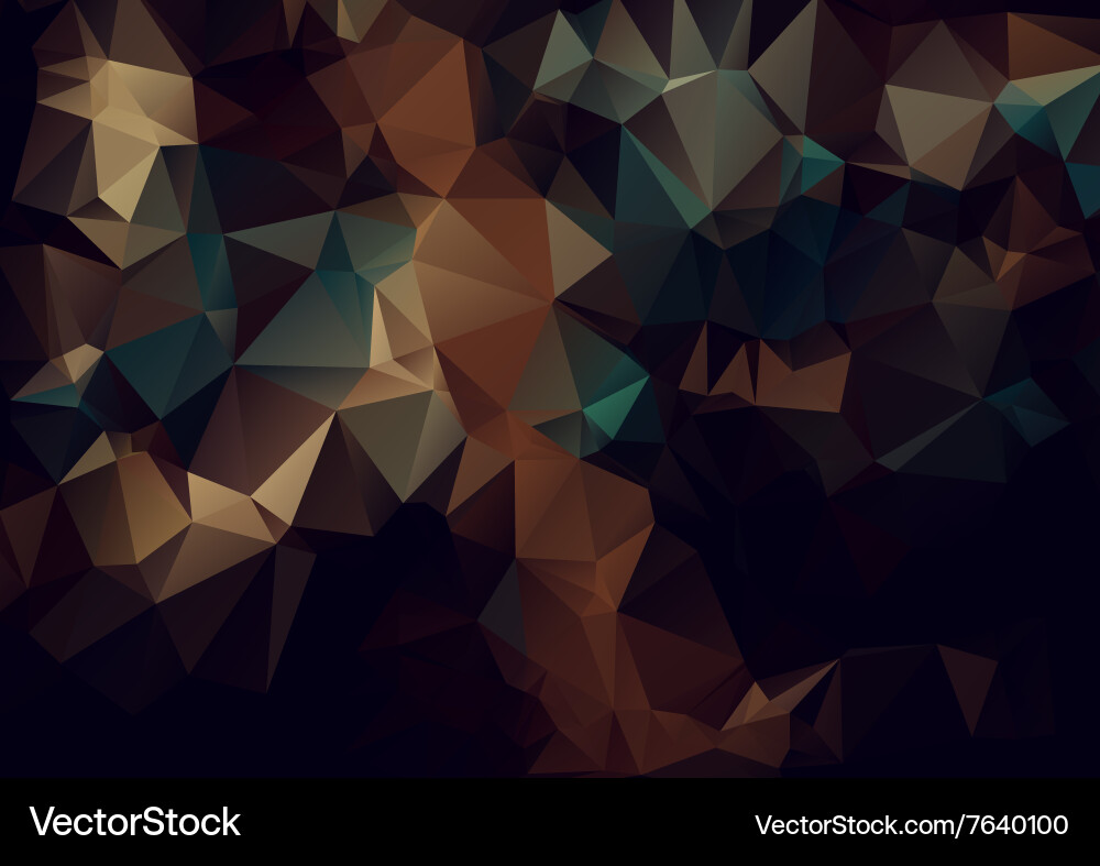 Dark colorful geometric background with triangles Vector Image